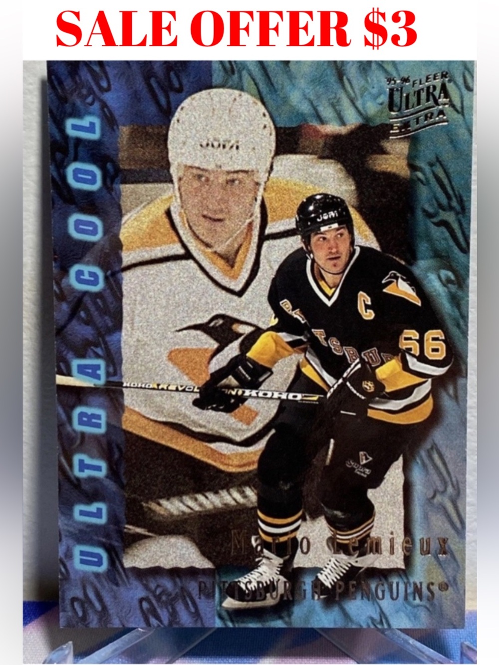 Mario Lemieux 1995/96 Fleer Ultra Pittsburgh Penguins Hockey Card